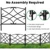imageAMAGABELI GARDEN ampamp HOME 5 Panels Decorative Garden Fences and Borders for Dogs 24inH10ftL No Dig Metal Fence Panel Garden Edging Border Fence For Animal Barrier Fencing for Flower Beds Yard PatioBrown