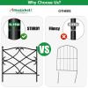 imageAMAGABELI GARDEN ampamp HOME 5 Panels Decorative Garden Fences and Borders for Dogs 24inH10ftL No Dig Metal Fence Panel Garden Edging Border Fence For Animal Barrier Fencing for Flower Beds Yard PatioBlack