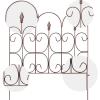 imageAMAGABELI GARDEN ampamp HOME 5 Panels Decorative Garden Fences and Borders for Dogs 32inH10ftL No Dig Metal Fence Panel Garden Edging Fence for Animal Barrier Fencing for Flower Beds Yard Patio BlackBrown