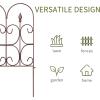 imageAMAGABELI GARDEN ampamp HOME 5 Panels Decorative Garden Fences and Borders for Dogs 32inH10ftL No Dig Metal Fence Panel Garden Edging Fence for Animal Barrier Fencing for Flower Beds Yard Patio BlackBrown