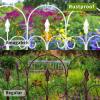imageAMAGABELI GARDEN ampamp HOME 5 Panels Decorative Garden Fences and Borders for Dogs 32inH10ftL No Dig Metal Fence Panel Garden Edging Fence for Animal Barrier Fencing for Flower Beds Yard Patio BlackWhite