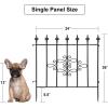 imageAMAGABELI GARDEN ampamp HOME 5 Panels Decorative Garden Fences and Borders for Dogs 32inH10ftL No Dig Metal Fence Panel Garden Edging Fence for Animal Barrier Fencing for Flower Beds Yard Patio BlackArrow Grid 11ft x 27in Black