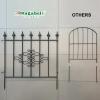 imageAMAGABELI GARDEN ampamp HOME 5 Panels Decorative Garden Fences and Borders for Dogs 32inH10ftL No Dig Metal Fence Panel Garden Edging Fence for Animal Barrier Fencing for Flower Beds Yard Patio BlackArrow Grid 11ft x 27in Black