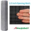 imageAMAGABELI GARDEN ampamp HOME Hardware Cloth 12 inch 16inx25ft Galvanized After Welding 19 Gauge Square Chicken Wire Fence Mesh Roll Raised Garden Bed Plant Supports Poultry Netting Cage Snake Fence12inch 20inx82ft