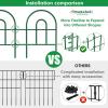 imageAMAGABELI Garden ampamp Home Decorative Garden Fence Border 35panels 18inch x 50ft Animal Barrier Fence Border Black Thicken Metal Wire Fencing Rustproof Landscape Patio Flower Bed Edge SectionGreen
