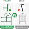 imageAMAGABELI Garden ampamp Home Decorative Garden Fence Border 35panels 18inch x 50ft Animal Barrier Fence Border Black Thicken Metal Wire Fencing Rustproof Landscape Patio Flower Bed Edge SectionGreen