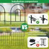 imageAMAGABELI Garden ampamp Home Decorative Garden Fence Border 35panels 18inch x 50ft Animal Barrier Fence Border Black Thicken Metal Wire Fencing Rustproof Landscape Patio Flower Bed Edge SectionBlack