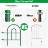 imageAMAGABELI Garden ampamp Home Decorative Garden Fence Border 35panels 18inch x 50ft Animal Barrier Fence Border Black Thicken Metal Wire Fencing Rustproof Landscape Patio Flower Bed Edge SectionGreen