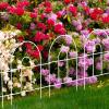 imageAMAGABELI Garden ampamp Home Decorative Garden Fence Border 35panels 18inch x 50ft Animal Barrier Fence Border Black Thicken Metal Wire Fencing Rustproof Landscape Patio Flower Bed Edge SectionWhite