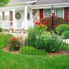 imageAMAGABELI Garden ampamp Home Decorative Garden Fence Border 35panels 18inch x 50ft Animal Barrier Fence Border Black Thicken Metal Wire Fencing Rustproof Landscape Patio Flower Bed Edge SectionBlack