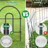 imageAMAGABELI Garden ampamp Home Decorative Garden Fence Border 35panels 18inch x 50ft Animal Barrier Fence Border Black Thicken Metal Wire Fencing Rustproof Landscape Patio Flower Bed Edge SectionBlack