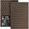 imageAmagabeli 2 Pack Large Outdoor Door Mats Rubber Scraper 36quot x 24quot for Front Door Entrance Outside Doormat Patio Rug Dirt Debris Mud Trapper Waterproof Out Door Mat Washable Carpet BG351Brown