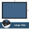 imageAmagabeli 2 Pack Large Outdoor Door Mats Rubber Shoes Scraper 36quot x 24quot for Front Door Entrance Outside Doormat Patio Rug Dirt Debris Mud Trapper Waterproof Out Door Mat Low Profile Washable BG349Blue