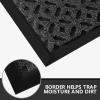 imageAmagabeli 2 pack Large Outdoor Door Mats Rubber Shoes Scraper 36quot x 24quot for Front Door Entrance Outside Doormat Patio Rug Dirt Debris Mud Trapper Waterproof Out Door Mat Low Profile Washable Carpet