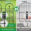 imageAmagabeli 8 Panels Decorative Garden Fence 10ft L x 32inH Garden Fencing Animal Barrier for Dog Rustproof Black Iron Border Fence Edging Metal Wire Fencing for Outdoor Patio Vinyl Flower ET04624in 10ft