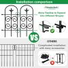 imageAmagabeli 8 Panels Decorative Garden Fence 10ft L x 32inH Garden Fencing Animal Barrier for Dog Rustproof Black Iron Border Fence Edging Metal Wire Fencing for Outdoor Patio Vinyl Flower ET04632in x 10ft