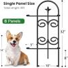 imageAmagabeli 8 Panels Decorative Garden Fence 10ft L x 32inH Garden Fencing Animal Barrier for Dog Rustproof Black Iron Border Fence Edging Metal Wire Fencing for Outdoor Patio Vinyl Flower ET04632in x 10ft