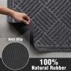 imageAmagabeli Large Outdoor Door Mats Rubber Shoes Scraper 36quot x 24quot for Front Door Entrance Outside Doormat Patio Rug Dirt Debris Mud Trapper Waterproof Out Door Mat Low Profile Washable Carpet BG038