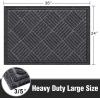 imageAmagabeli Large Outdoor Door Mats Rubber Shoes Scraper 36quot x 24quot for Front Door Entrance Outside Doormat Patio Rug Dirt Debris Mud Trapper Waterproof Out Door Mat Low Profile Washable Carpet BG038