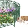 imageAMAGABELI GARDEN ampamp HOME 4 Pack 44inch High 12ft Long Decorative Garden Fence Panels BorderDog Fence for The Yard Outdoor Rustproof Animal Barrier Dogs Garden fencing BlackGreen