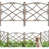 imageAMAGABELI GARDEN ampamp HOME 5 Panels Decorative Garden Fences and Borders for Dogs 24inH10ftL No Dig Metal Fence Panel Garden Edging Border Fence For Animal Barrier Fencing for Flower Beds Yard PatioBrown