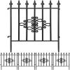 imageAMAGABELI GARDEN ampamp HOME 5 Panels Decorative Garden Fences and Borders for Dogs 32inH10ftL No Dig Metal Fence Panel Garden Edging Fence for Animal Barrier Fencing for Flower Beds Yard Patio BlackArrow Grid 11ft x 27in Black