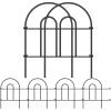 imageAMAGABELI Garden ampamp Home Decorative Garden Fence Border 35panels 18inch x 50ft Animal Barrier Fence Border Black Thicken Metal Wire Fencing Rustproof Landscape Patio Flower Bed Edge SectionBlack