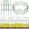 imageAMAGABELI Garden ampamp Home Decorative Garden Fence Border 35panels 18inch x 50ft Animal Barrier Fence Border Black Thicken Metal Wire Fencing Rustproof Landscape Patio Flower Bed Edge SectionGreen