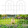 imageAMAGABELI Garden ampamp Home Decorative Garden Fence Border 35panels 18inch x 50ft Animal Barrier Fence Border Black Thicken Metal Wire Fencing Rustproof Landscape Patio Flower Bed Edge SectionWhite