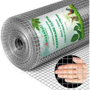 imageAMAGABELI GARDEN ampamp HOME Hardware Cloth 14inch 36inchx100ft 23Gauge Galvanized Welded Wire Metal Roll Garden Rabbit Fencing Snake Fence for Chicken Critters Gopher Racoons Rehab Cage JW00312inch 48inx100ft