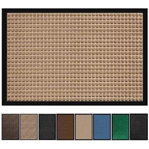 imageAmagabeli 2 Pack Large Outdoor Door Mats Rubber Shoes Scraper 36quot x 24quot for Front Door Entrance Outside Doormat Patio Rug Dirt Debris Mud Trapper Waterproof Out Door Mat Low Profile Washable BG3492 Pack Light Brown Point