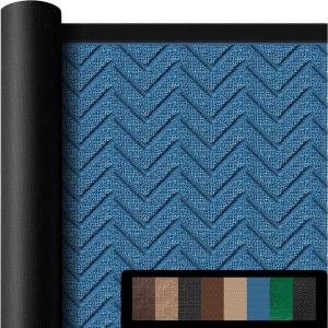 imageAmagabeli 2 Pack Large Outdoor Door Mats Rubber Shoes Scraper 36quot x 24quot for Front Door Entrance Outside Doormat Patio Rug Dirt Debris Mud Trapper Waterproof Out Door Mat Low Profile Washable BG349Blue