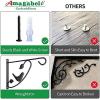 imageAMAGABELI GARDEN ampamp HOME 2 Pack 12 inch Hanging Brackets for Plants Outdoor Hangers Hanging Planter Hooks Lanterns Plant Hooks Hangers Hanging Basket Brackets Bird Feeder Bracket with Screws BG1511Black