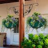 imageAMAGABELI GARDEN ampamp HOME 2 Pack 12 inch Hanging Brackets for Plants Outdoor Hangers Hanging Planter Hooks Lanterns Plant Hooks Hangers Hanging Basket Brackets Bird Feeder Bracket with Screws BG1511Black