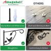 imageAMAGABELI GARDEN ampamp HOME 2 Pack 12 inch Hanging Brackets for Plants Outdoor Hangers Hanging Planter Hooks Lanterns Plant Hooks Hangers Hanging Basket Brackets Bird Feeder Bracket with Screws BG1511Black