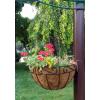 imageAMAGABELI GARDEN ampamp HOME 4 Pack 14 Inch Plant Hanging Baskets Metal for Flowers Round Outdoor Hanging Pots Holder Hanger Metal with Coco Liner Chain Large Artificial Plants Decoration Black Basket14Black