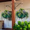 imageAMAGABELI GARDEN ampamp HOME 4 Pack Plants Bracket Hanger 10in Hanging Planter Hooks Baskets Flower Pot Bird Feeder for Outdoor Indoor Wall Fence Trees Lanterns Patio Lawn Garden Screw Mount Arm Black4