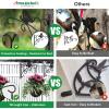 imageAMAGABELI GARDEN ampamp HOME Hanging Plants Bracket Hanger 11quot Wall Planter Hook Flower Pot Baskets Bird Feeder Wind Chime Lanterns Patio Garden for Outdoor Screw Mount Arm Hardware Butterfly Black hook06