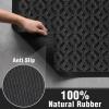 imageAMAGABELI GARDEN ampamp HOME Large Outdoor Door Mats Rubber Shoes Scraper 36quot x 24quot for Front Door Entrance Outside Doormat Patio Rug Dirt Debris Mud Trapper Waterproof Out Door Mat Low Profile Washable Carpet