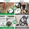 imageAmagabeli Hanging Plants Bracket 10 inch Outdoor Planter Hooks Hangers Flower Baskets Pot Bird Feeder Hanger for Fence Wall Trees Wind Chimes Lantern Outdoor Indoor Garden Arm 3D Bird Black hook02