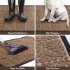 imageAmagabeli Large Outdoor Door Mats Rubber Shoes Scraper 36quot x 24quot for Front Door Entrance Outside Doormat Patio Rug Dirt Debris Mud Waterproof Out Door Mat Low Profile Washable Carpet Brown BG166