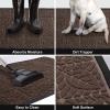 imageAmagabeli Outdoor Door Mats Rubber 36quot x 24quot Shoes Scraper for Front Entrance Outside Doormat Patio Rug Dirt Debris Mud Trapper Waterproof Out Door Mat Low Profile Washable Carpet Dark Brown rug016