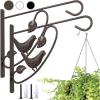 imageAMAGABELI GARDEN ampamp HOME 2 Pack 12 inch Hanging Brackets for Plants Outdoor Hangers Hanging Planter Hooks Lanterns Plant Hooks Hangers Hanging Basket Brackets Bird Feeder Bracket with Screws BG1511Bronze