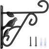 imageAmagabeli Hanging Plants Bracket 10 inch Outdoor Planter Hooks Hangers Flower Baskets Pot Bird Feeder Hanger for Fence Wall Trees Wind Chimes Lantern Outdoor Indoor Garden Arm 3D Bird Black hook02