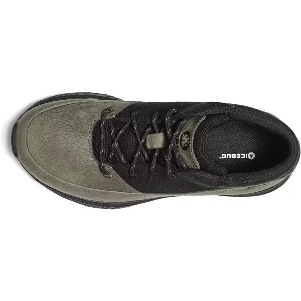 imageIcebug Larvik Hemp Biosole HempLeather Midcut Walking Shoe with Grip SolePine GreyBlack