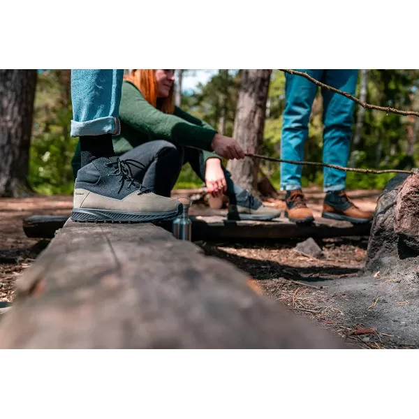 imageIcebug Larvik Hemp Biosole HempLeather Midcut Walking Shoe with Grip SolePine GreyBlack