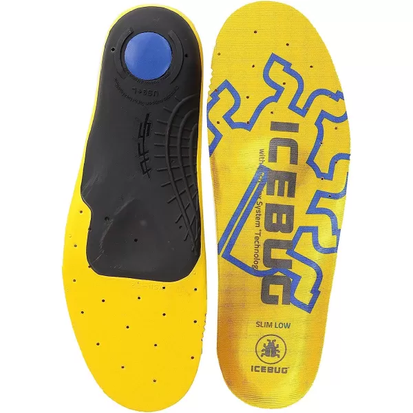 imageIcebug SLIM Low Cushion Support Insole with Arch Flex TechnologyYellow High Arch