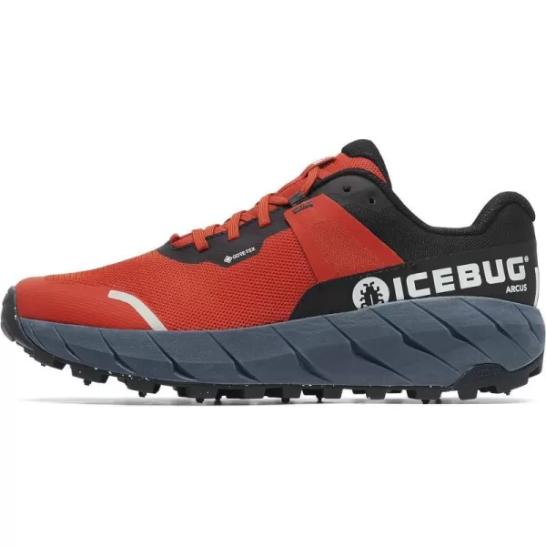 imageIcebug Mens Arcus BUGrip GTX Trail Running Shoe with Carbide Studded Traction SoleMidnightRed