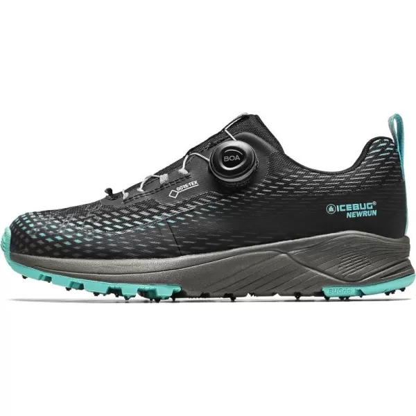 imageIcebug Womens NewRun BUGrip GTX Trail Running Shoe with Carbide Studded Traction SoleBlackJade Mist