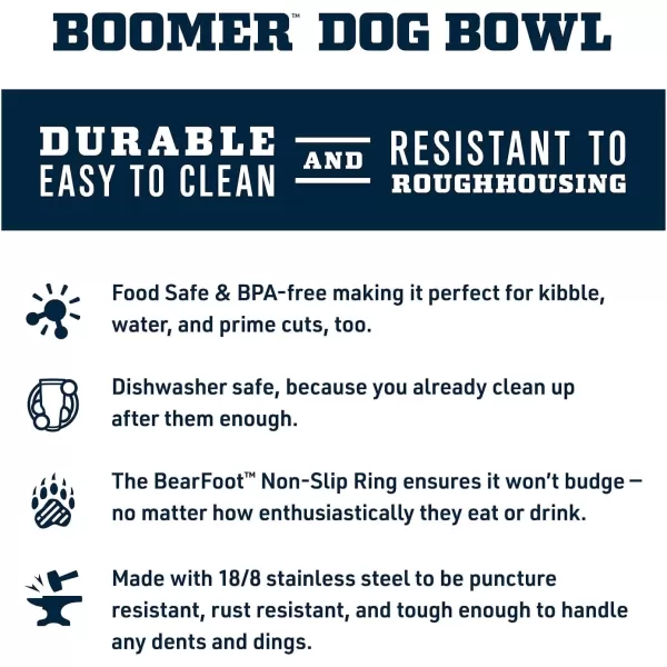 YETI Boomer 4, Stainless Steel, Non-Slip Dog Bowl, Holds 32 Ounces